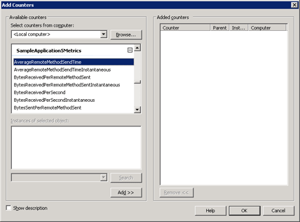 Windows Performance Monitor - Adding Counters